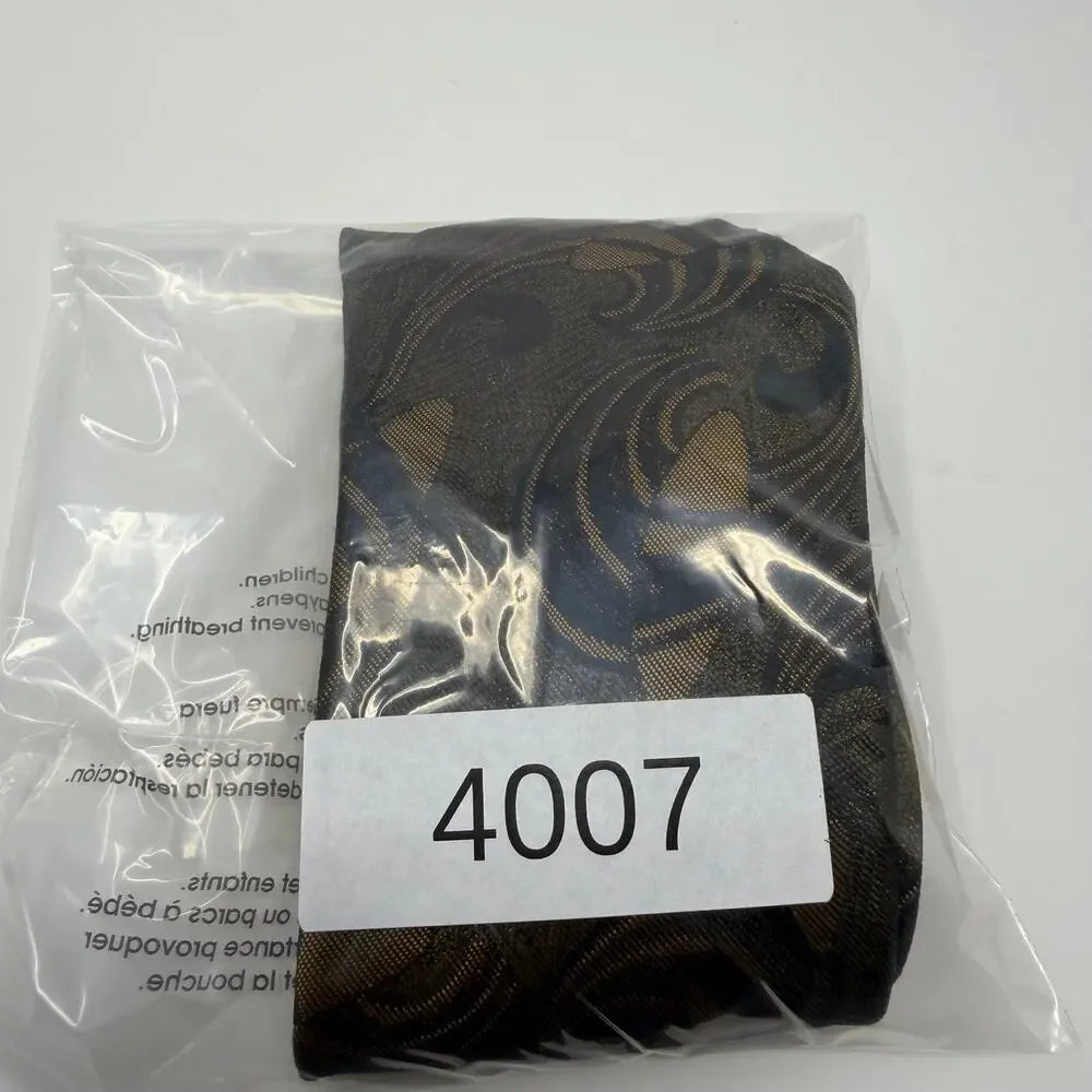 Vintage Via Ravena Gold Black Paisley Tie